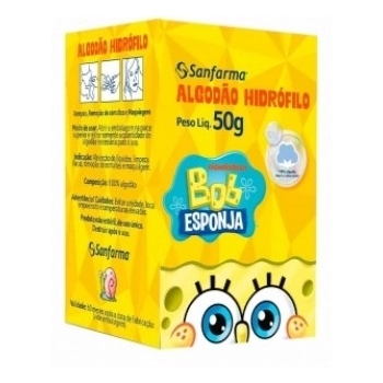 SANFARMA BOB ESPONJA ALGODAO HIDROFILO 50G