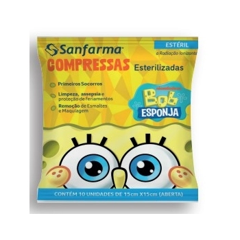 SANFARMA BOB ESPONJA COMPRESSA NAO ADERENTE ESTERIL 40X10