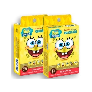 SANFARMA BOB ESPONJA CURATIVO QUADRADO C/ 20 UNID
