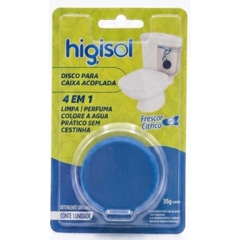 MULTIBRANDS HIGISOL DISCO P/ CAIXA ACOPLADA FRESCOR CITRICO 35G