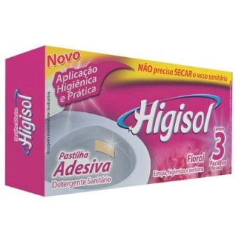 MULTIBRANDS HIGISOL PASTILHA ADESIVA FLORAL DO CAMPO (C/3 UNID) 9G