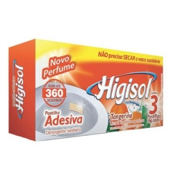 MULTIBRANDS HIGISOL PASTILHA ADESIVA TANGERINA (C/3 UNID) 9G