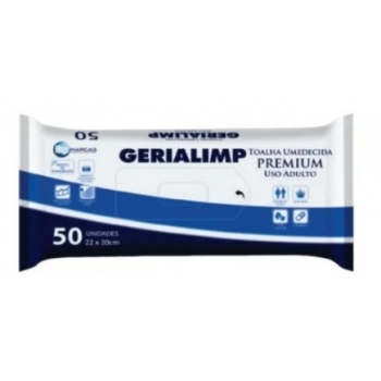 GERIALIMP TOALHA UMEDECIDA PREMIUM GERIATRICA C/ 50 UNID