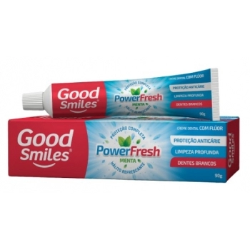 GOOD SMILES CREME DENTAL C/ FLUOR POWER FRESH 90G