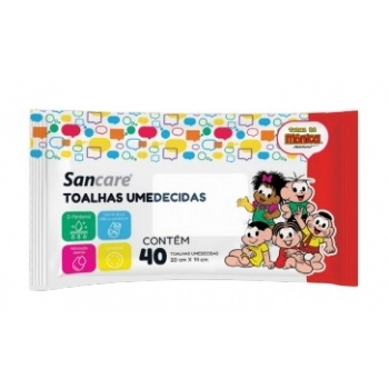 SANFARMA TURMA DA MONICA TOALHA UMEDECIDA C/40 UNID
