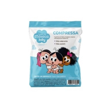 SANFARMA TURMA DA MONICA BABY COMPRESSA NAO ADERENTE 100 UNID