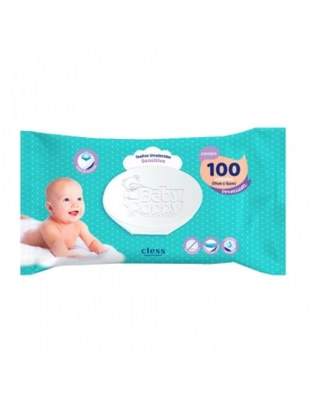 CLESS BABY POPPY TOALHAS UMED SENSITIVE C/100UN